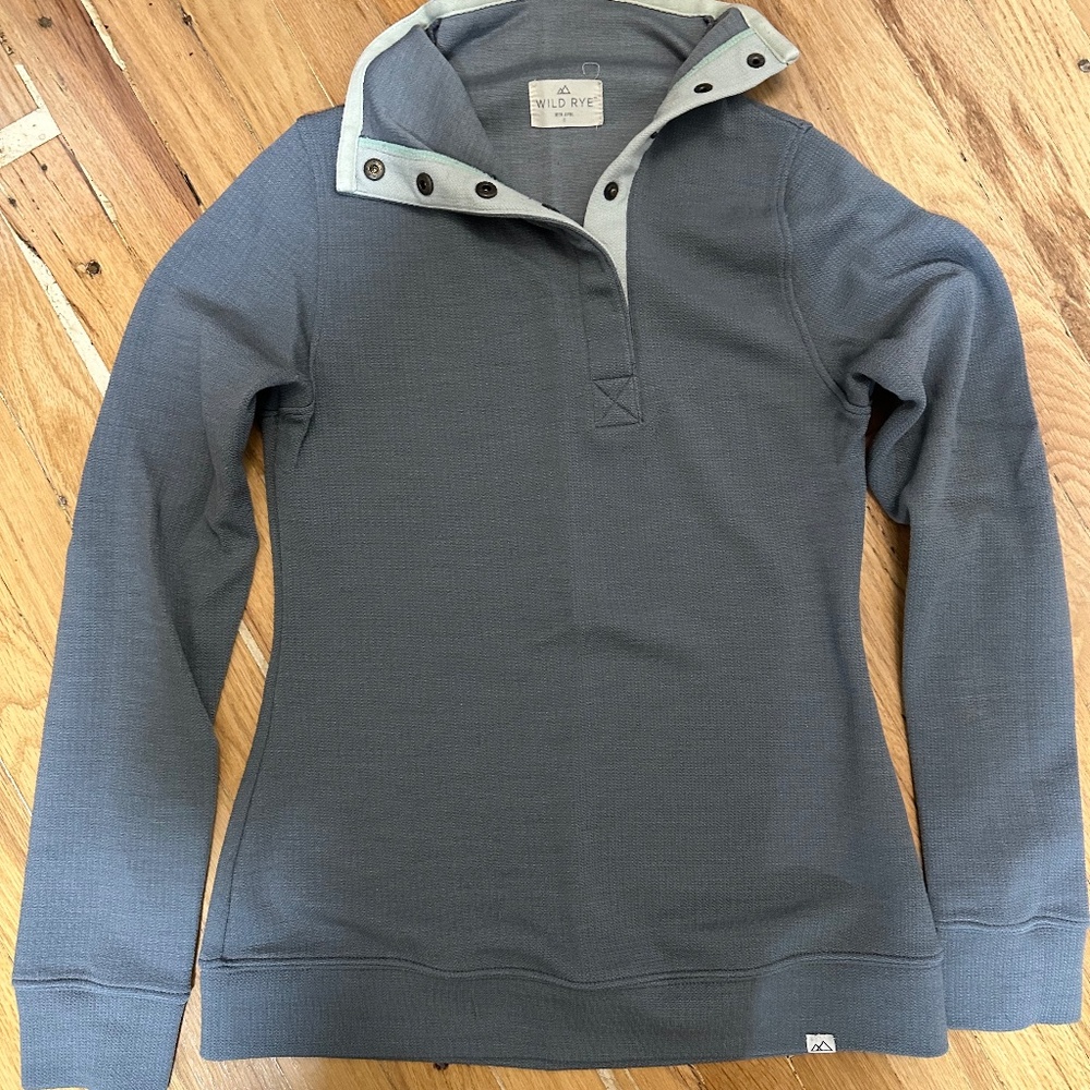 Wild Rye Sweater, Grey, Size 0